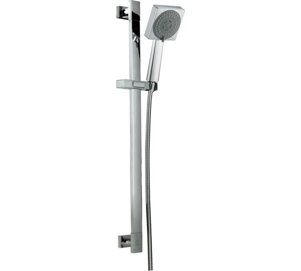 Conjunto Kenjo, barra, flexo y ducha 3 jets Cromado
