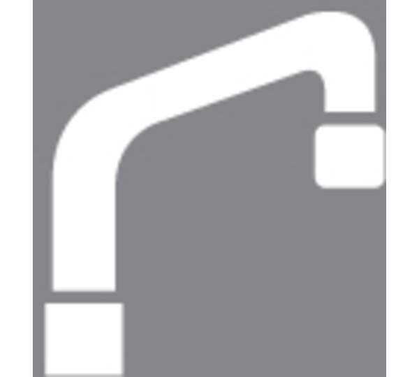 Caño mural tubo recto 22 cm D20