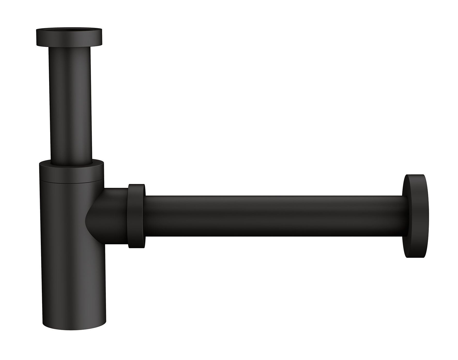 Sifón botella para lavabo y bidé 1 1/4" negro