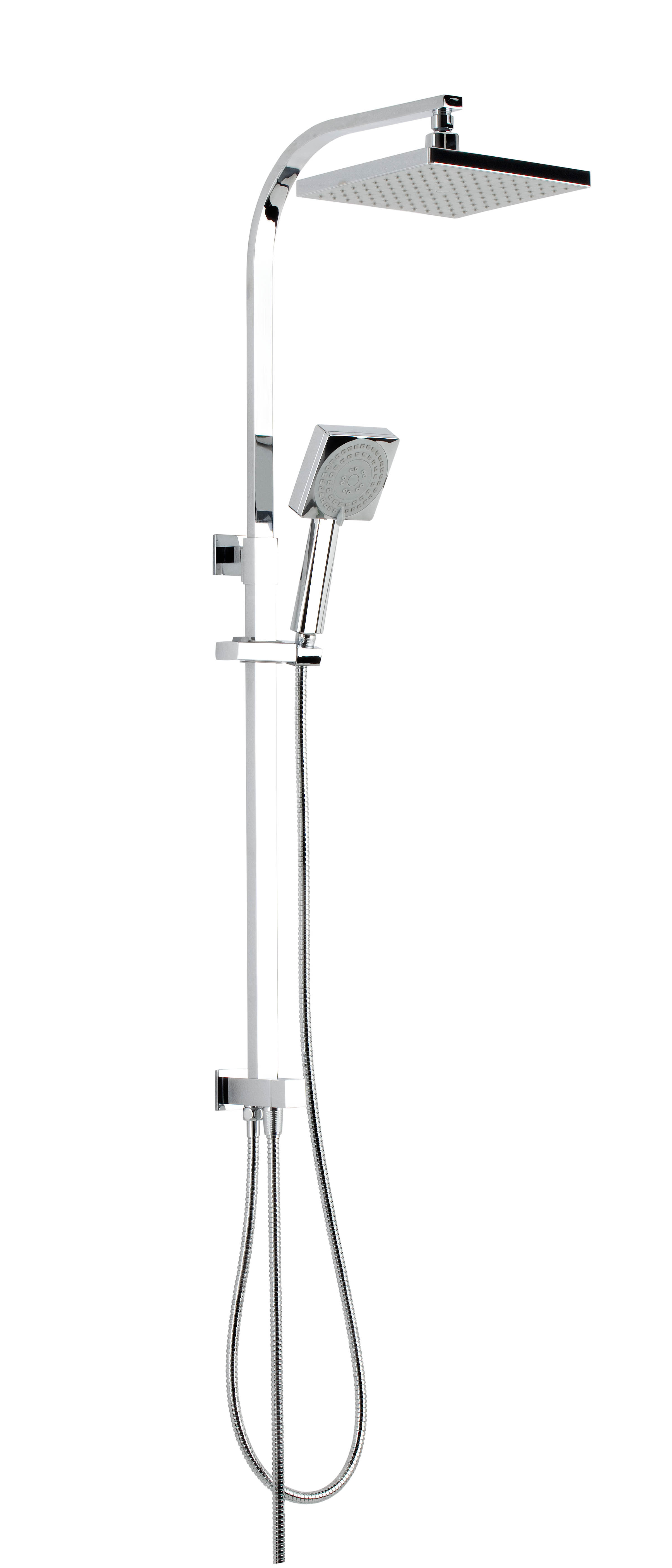 Set columna extensible con ducha, soporte y flexo