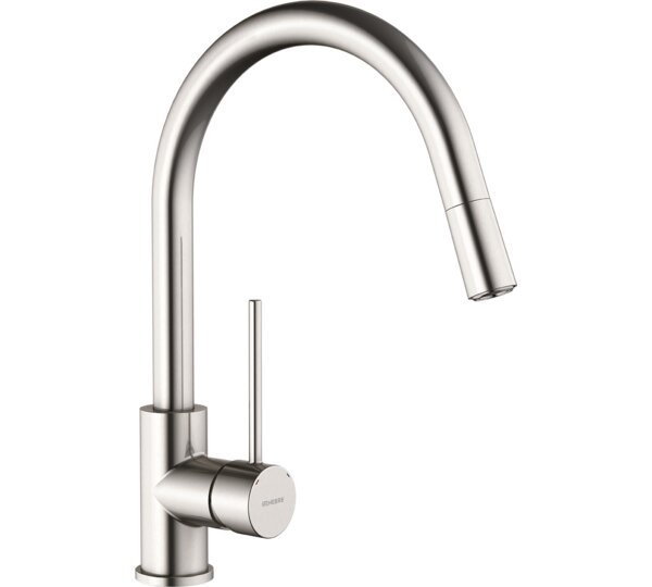 Grifo de cocina monomando Inox caño extraible TAU