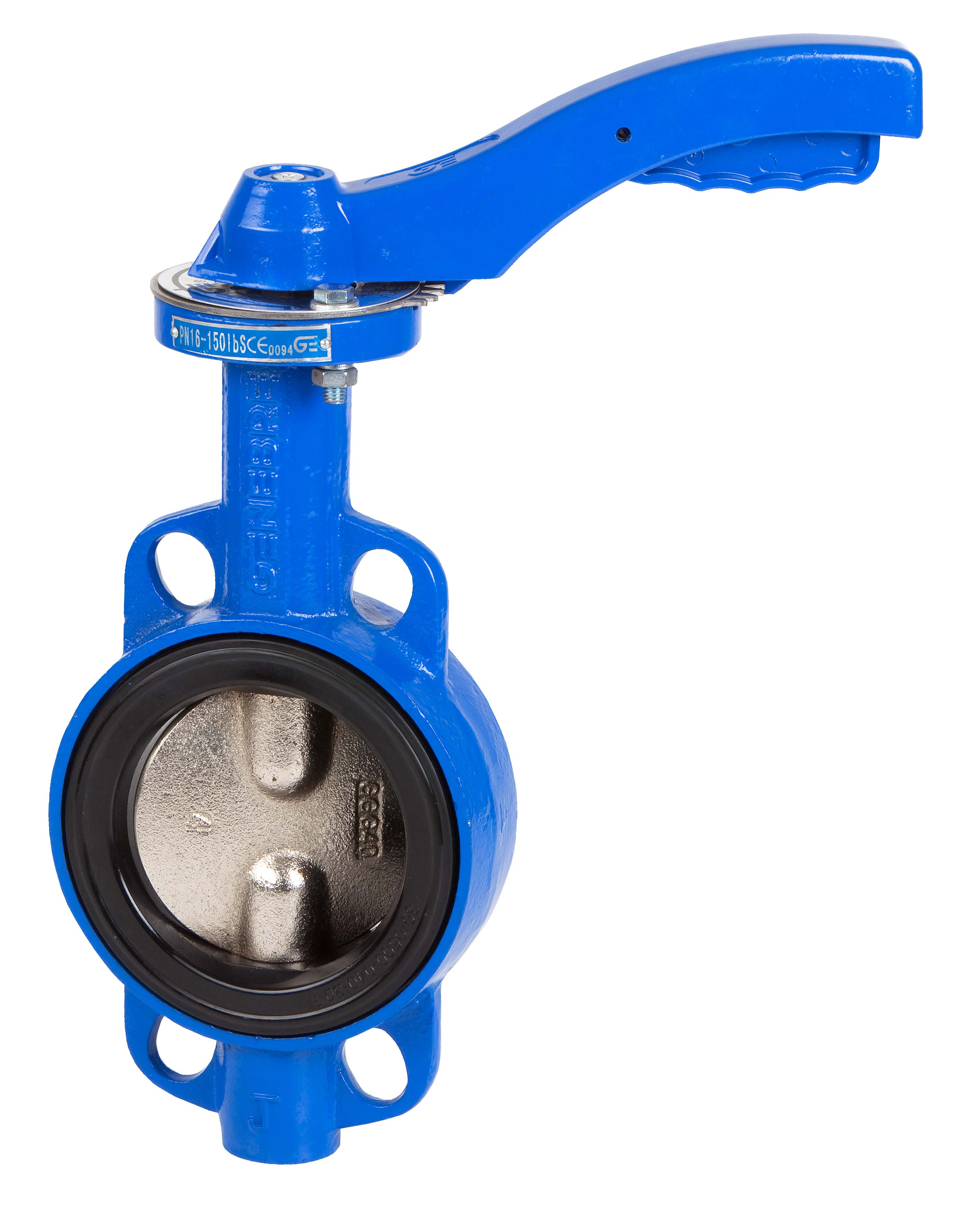 Válvula mariposa tipo wafer<br>PN 10/16. ANSI 150 lbs