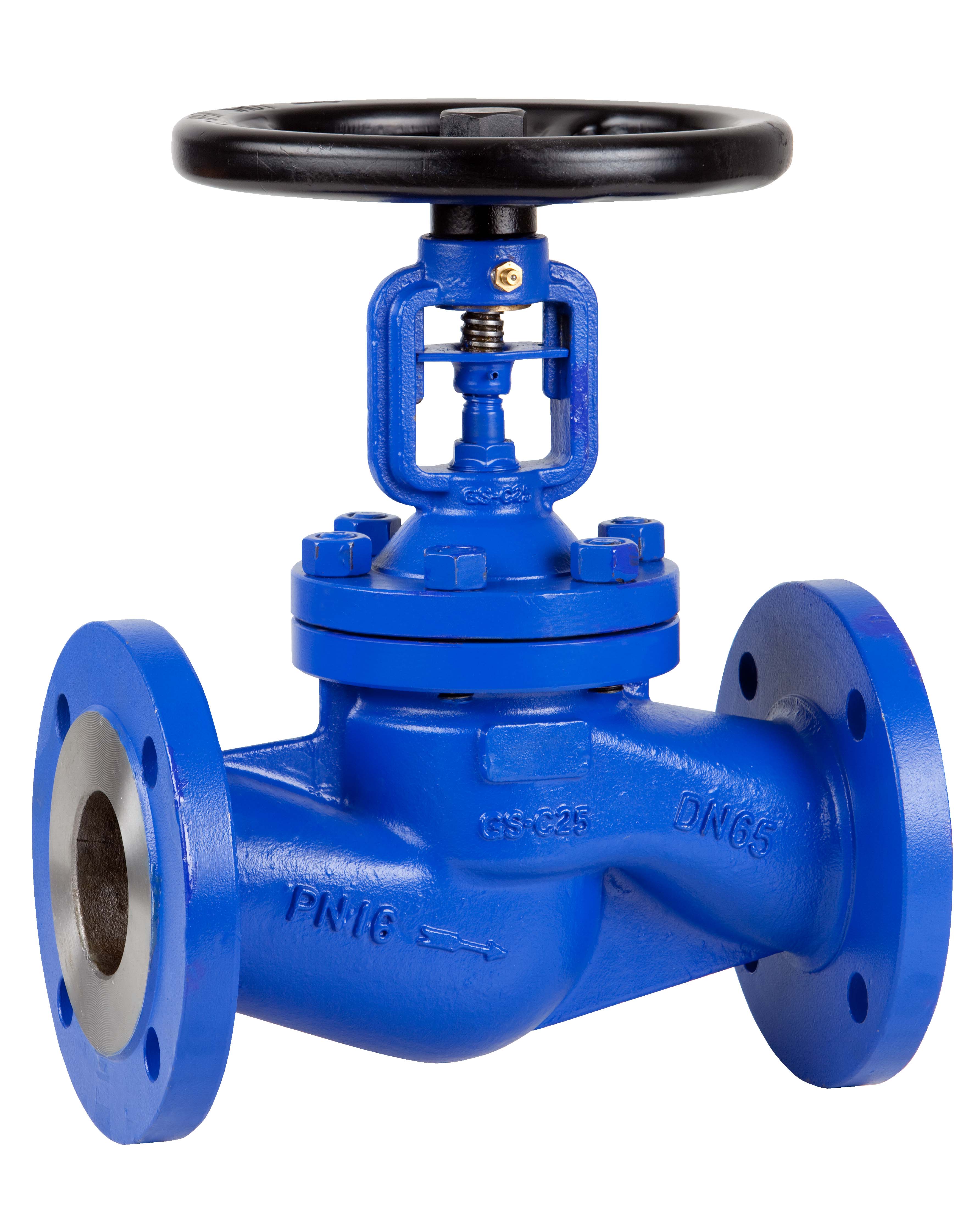 Válvula de globo con fuelle – Bridas DIN PN 16