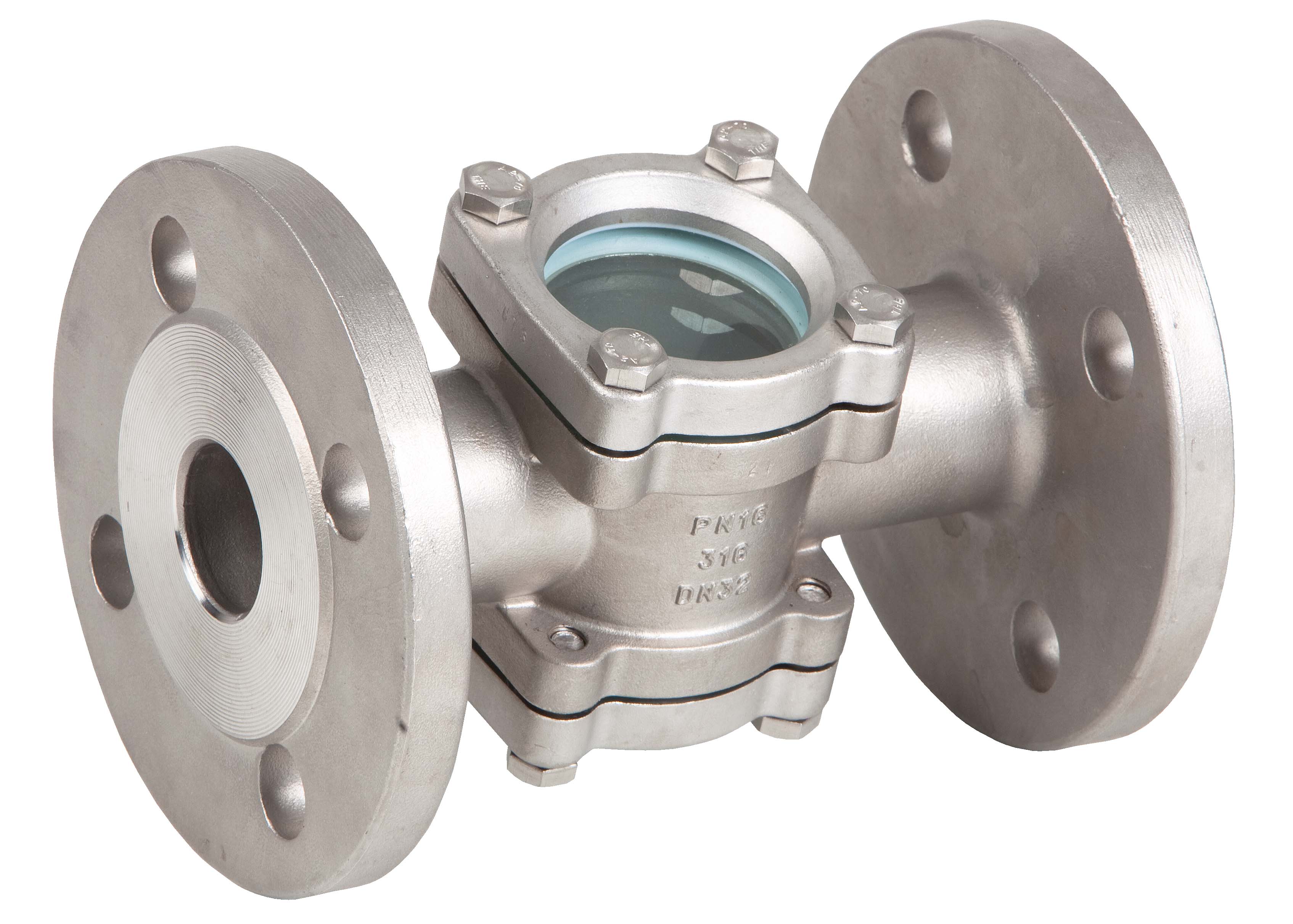 Mirillas de turbulencia doble cristal bridas DIN