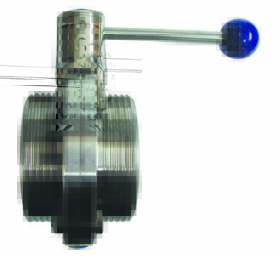 Válvula mariposa extremos roscados