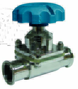 Válvula diafragma extremos clamp