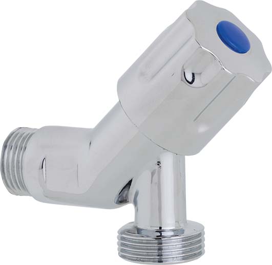 Válvula lavadora simple cromada modelo "TEK"