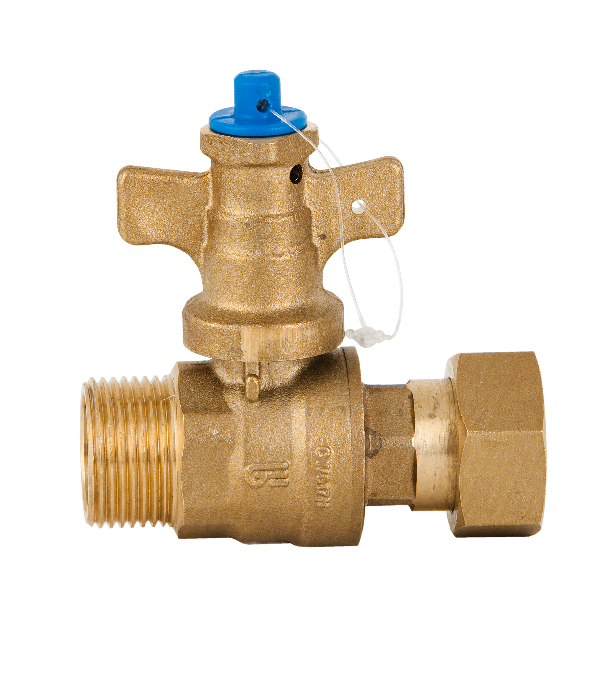 Válvula antifraude recta M-tuerca loca