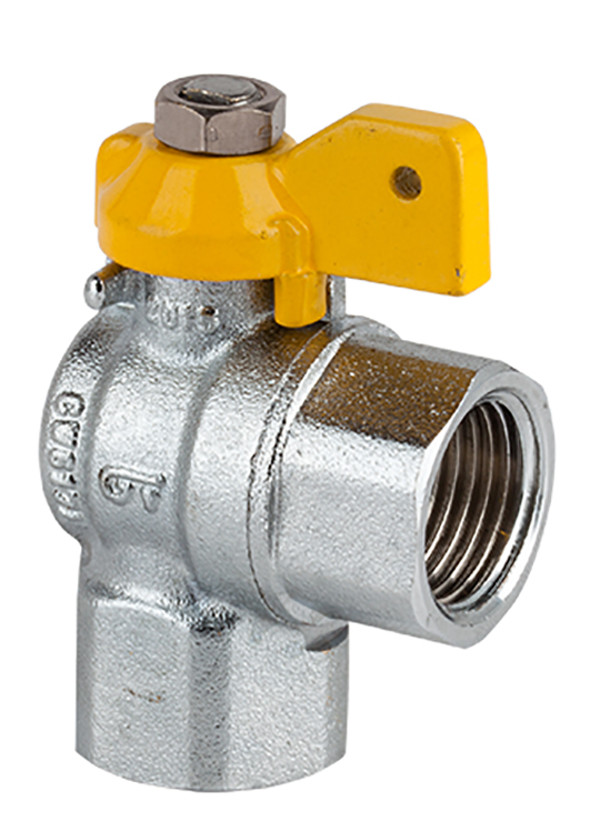 Válvula esfera escuadra para gas, H-H