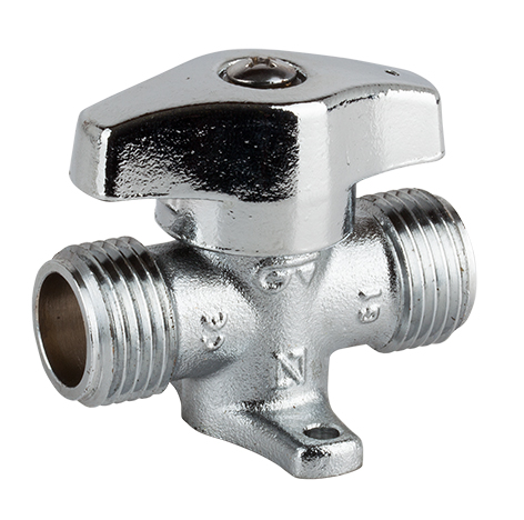 Válvula esfera recta para gas con autobloqueo, M-M