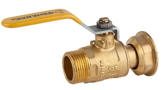 Válvula esfera recta para gas, M-H tuerca deslizante