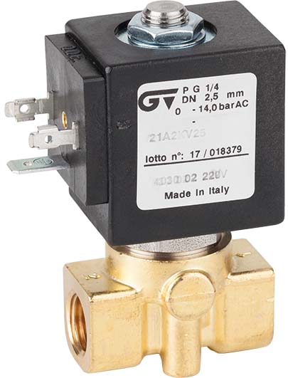 Electroválvula de acción directa 2 vías N.C.