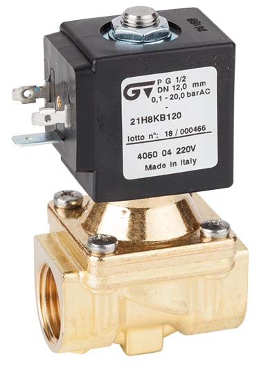 Electroválvula acción indirecta 2 vías  N.C.