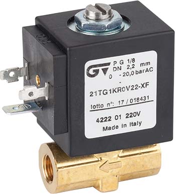 Electroválvula de acción directa 2 vías N.C.