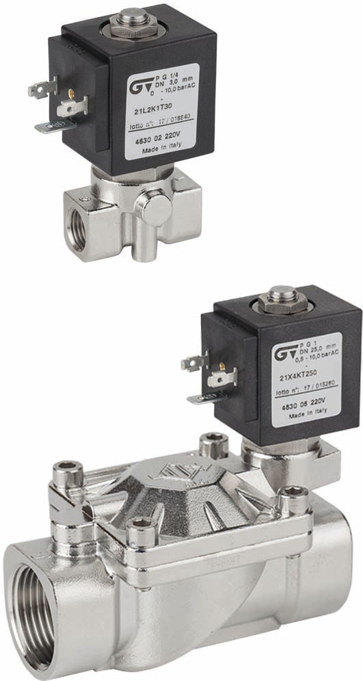 Electroválvula acción indirecta 2 vías N.A.