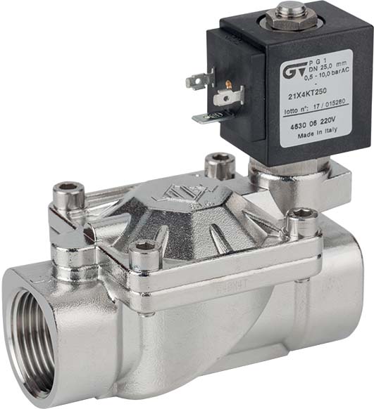 Electroválvula de acción indirecta 2 vías N.A.
