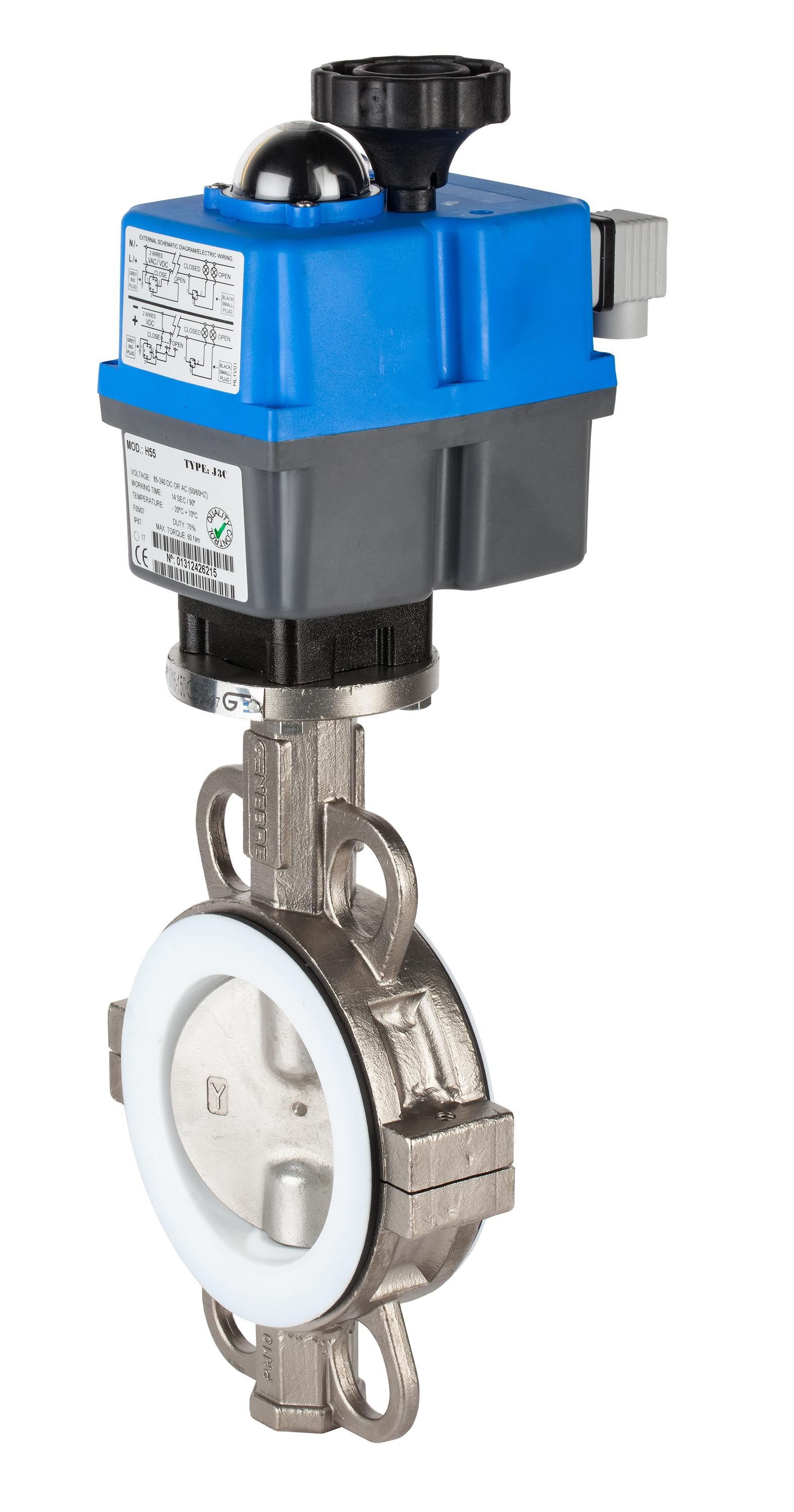 Válvula mariposa tipo wafer inoxidable