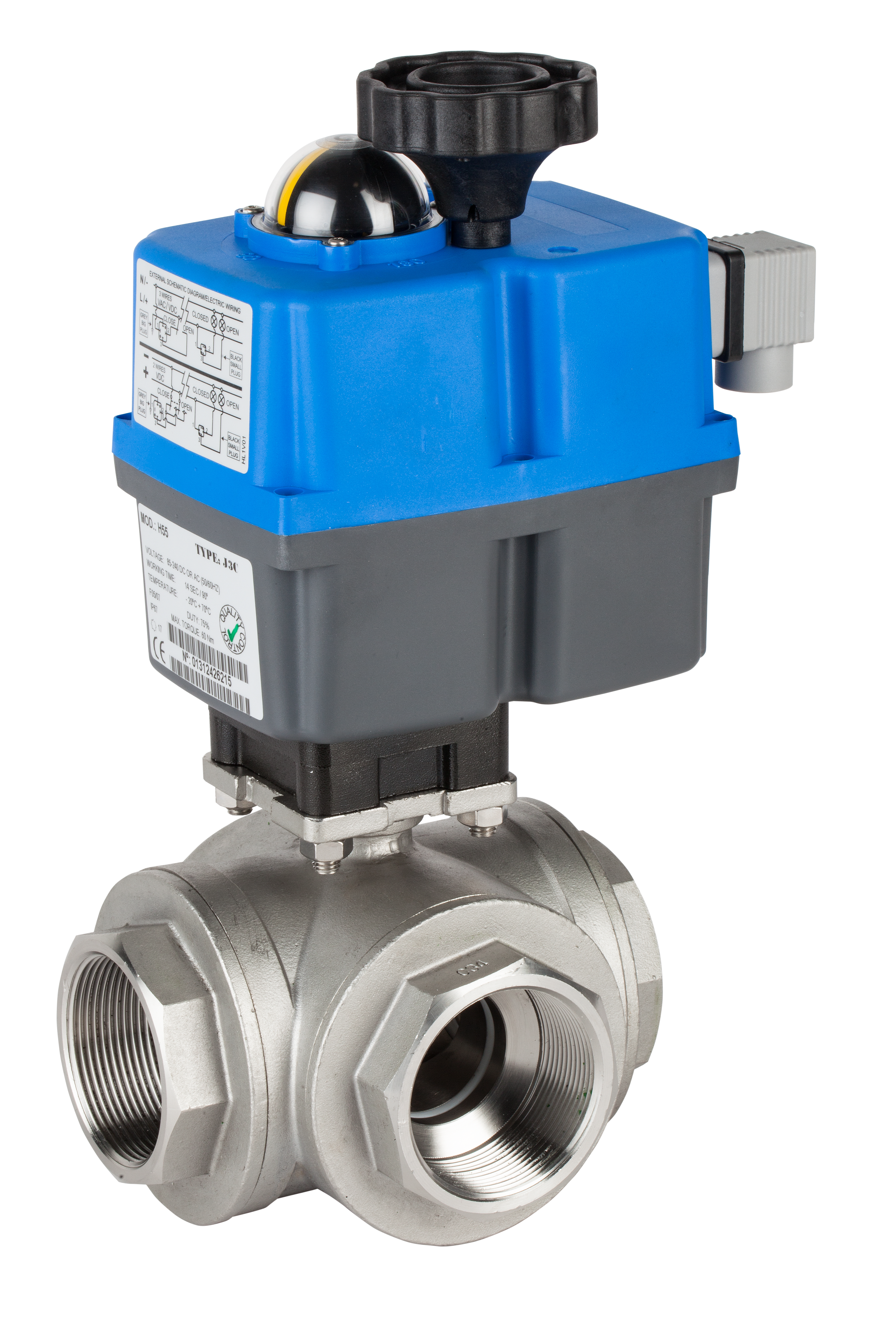 Válvula esfera 3 vías “L” o “T”