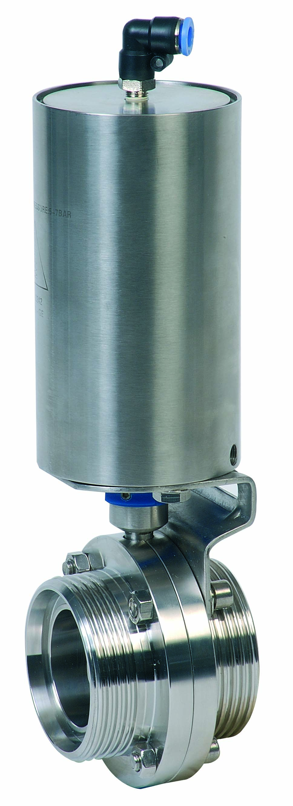 Válvula mariposa extremos roscados