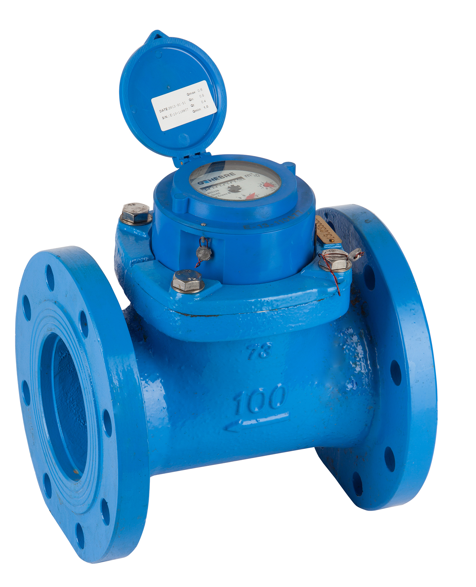 Contador de agua tipo WOLTMANN con bridas ANSI