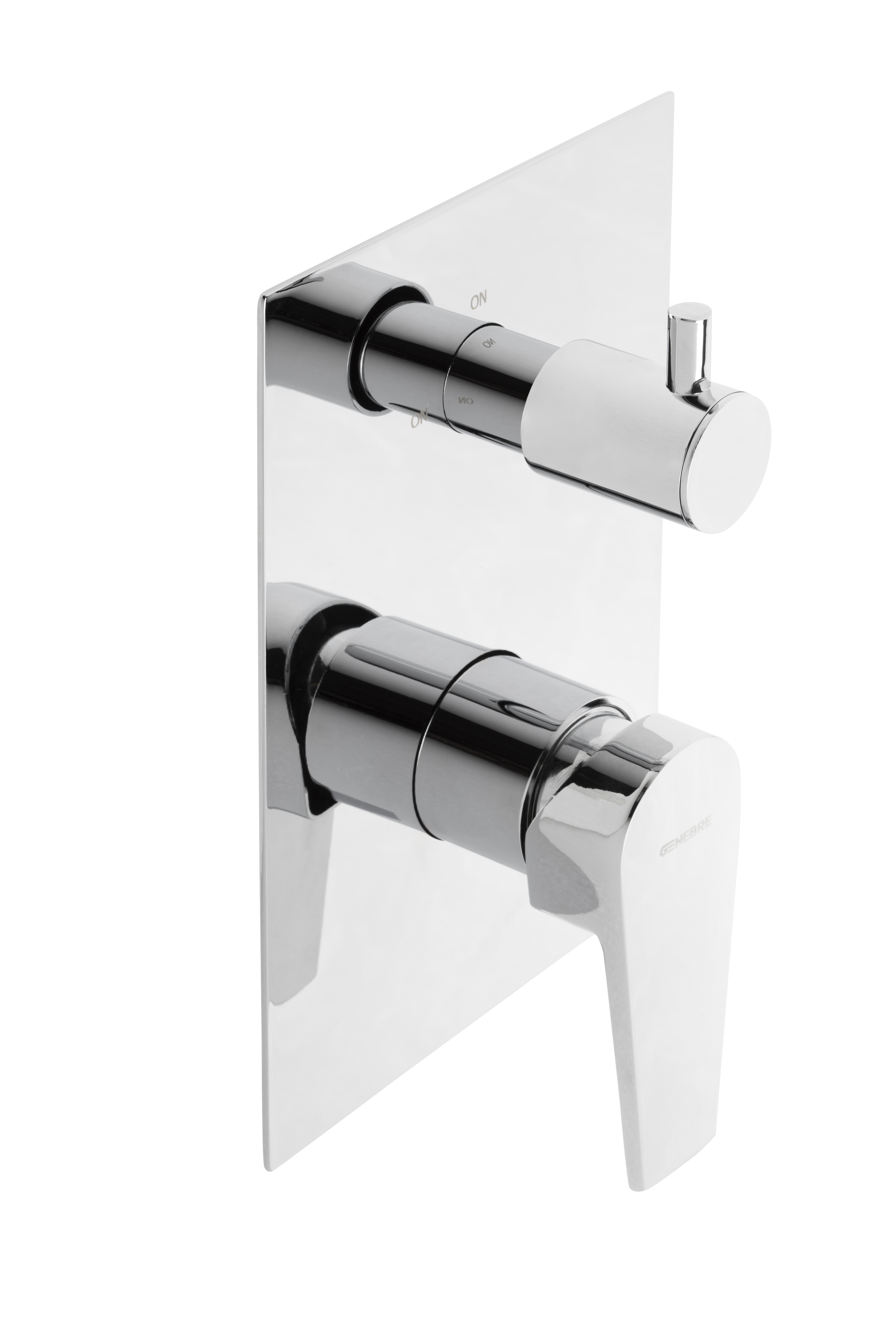 Monomando empotrado con inversor cerámico 3 vías