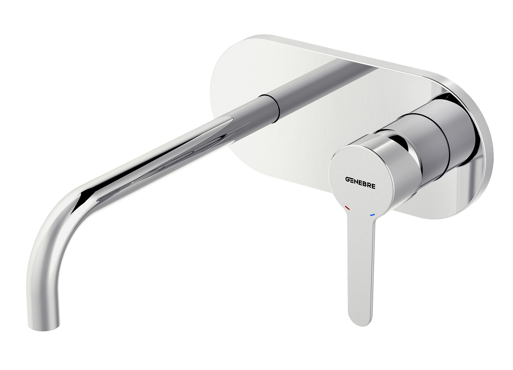 Monomando de lavabo empotrado caño 22 cm