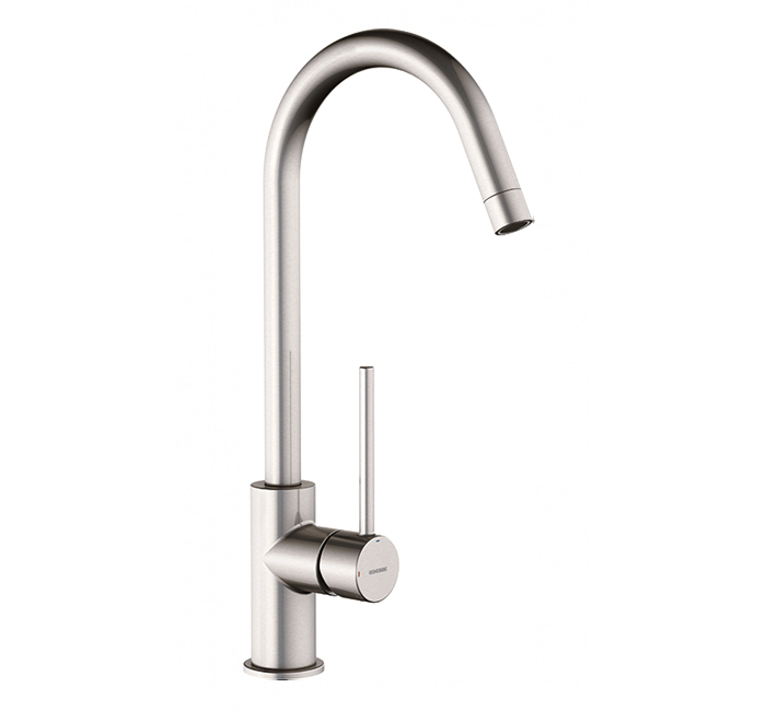 Grifo de cocina monomando Inox cartucho 25 apertura en frio TAU