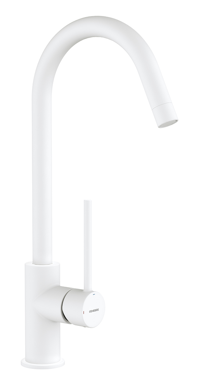 Grifo de cocina monomando cartucho 25 apertura en frio Blanca TAU