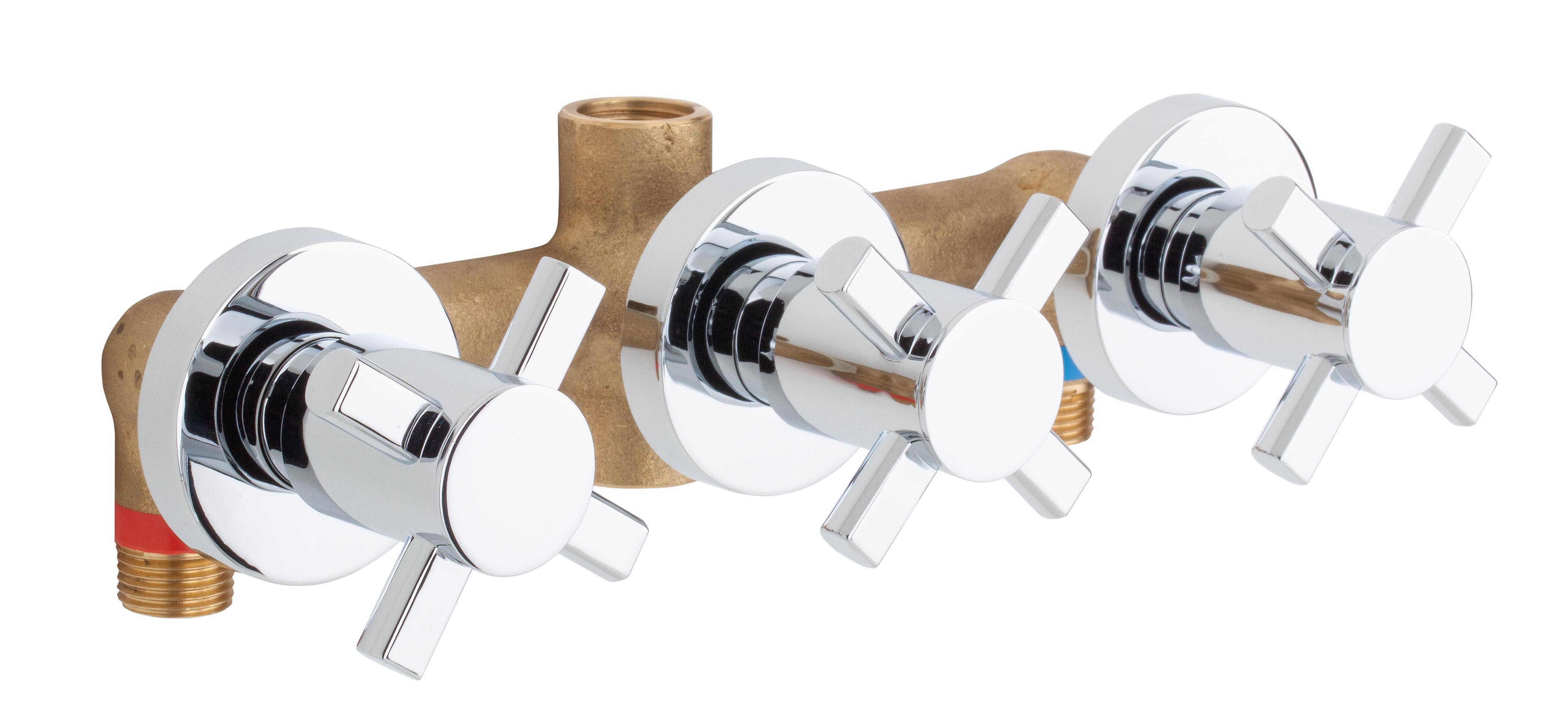 Grupo ducha empotrado 8” con inversor