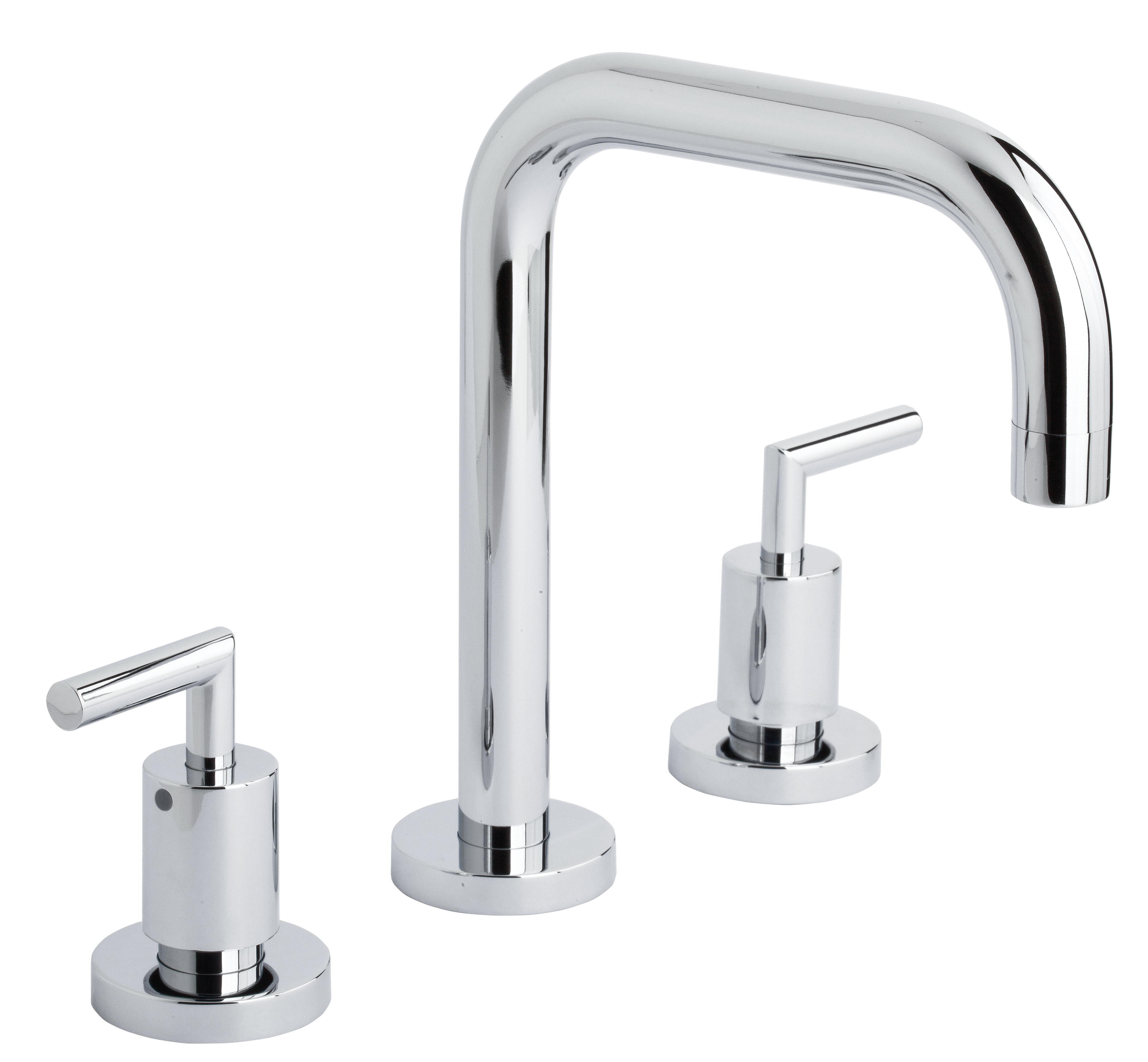 Batería de lavabo caño recto