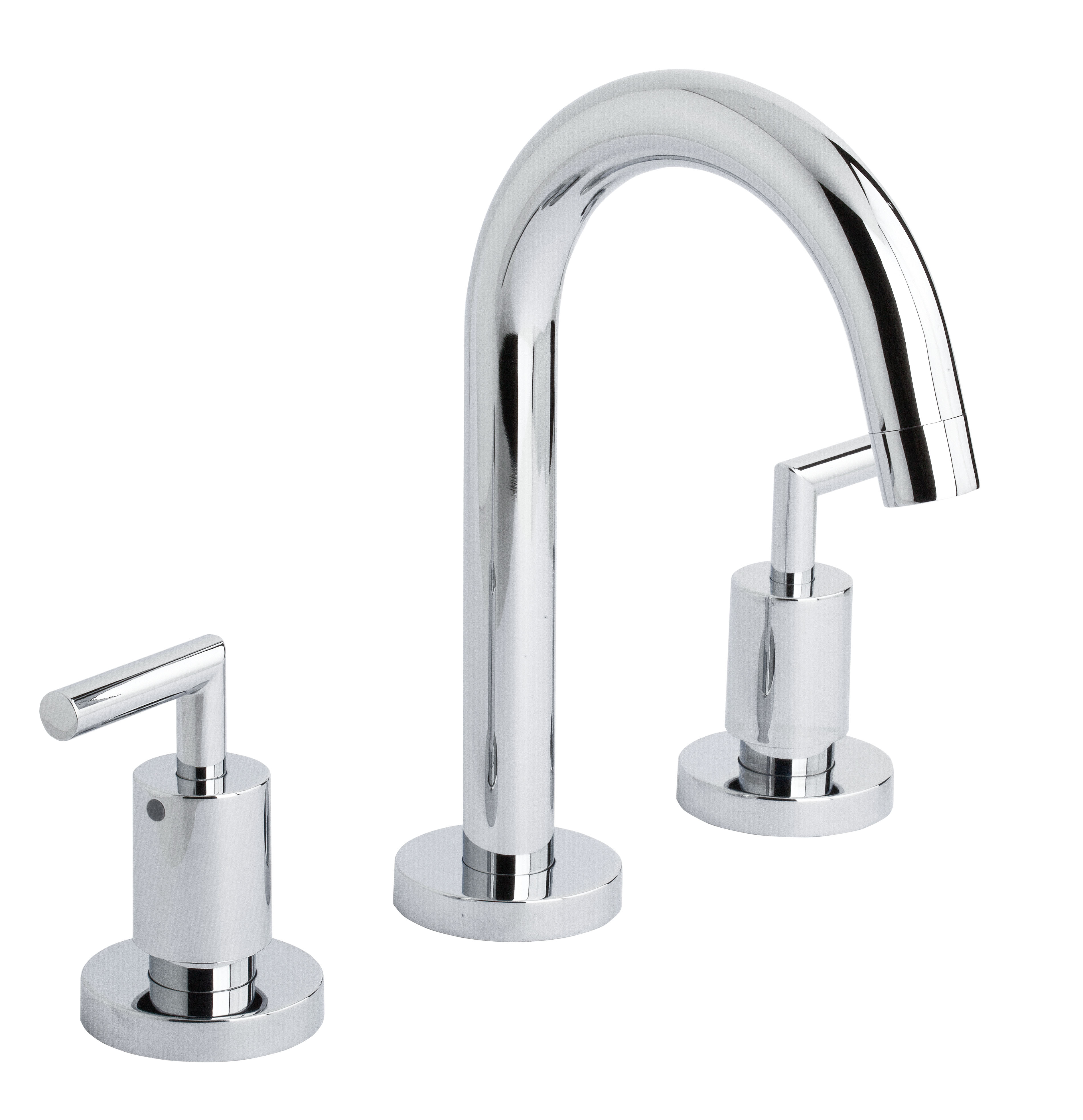 Batería de lavabo caño cisne