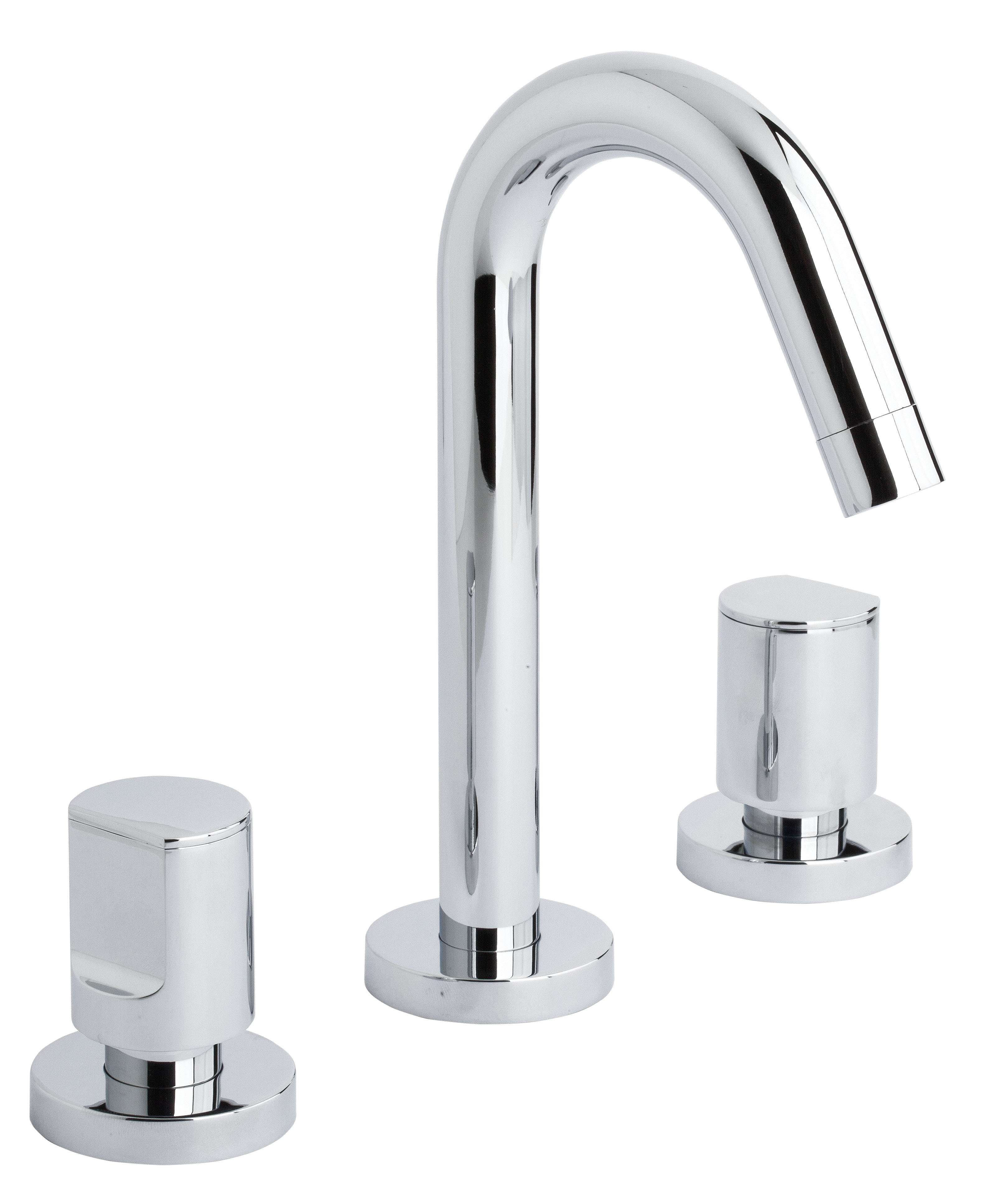 Batería de lavabo caño inclinado