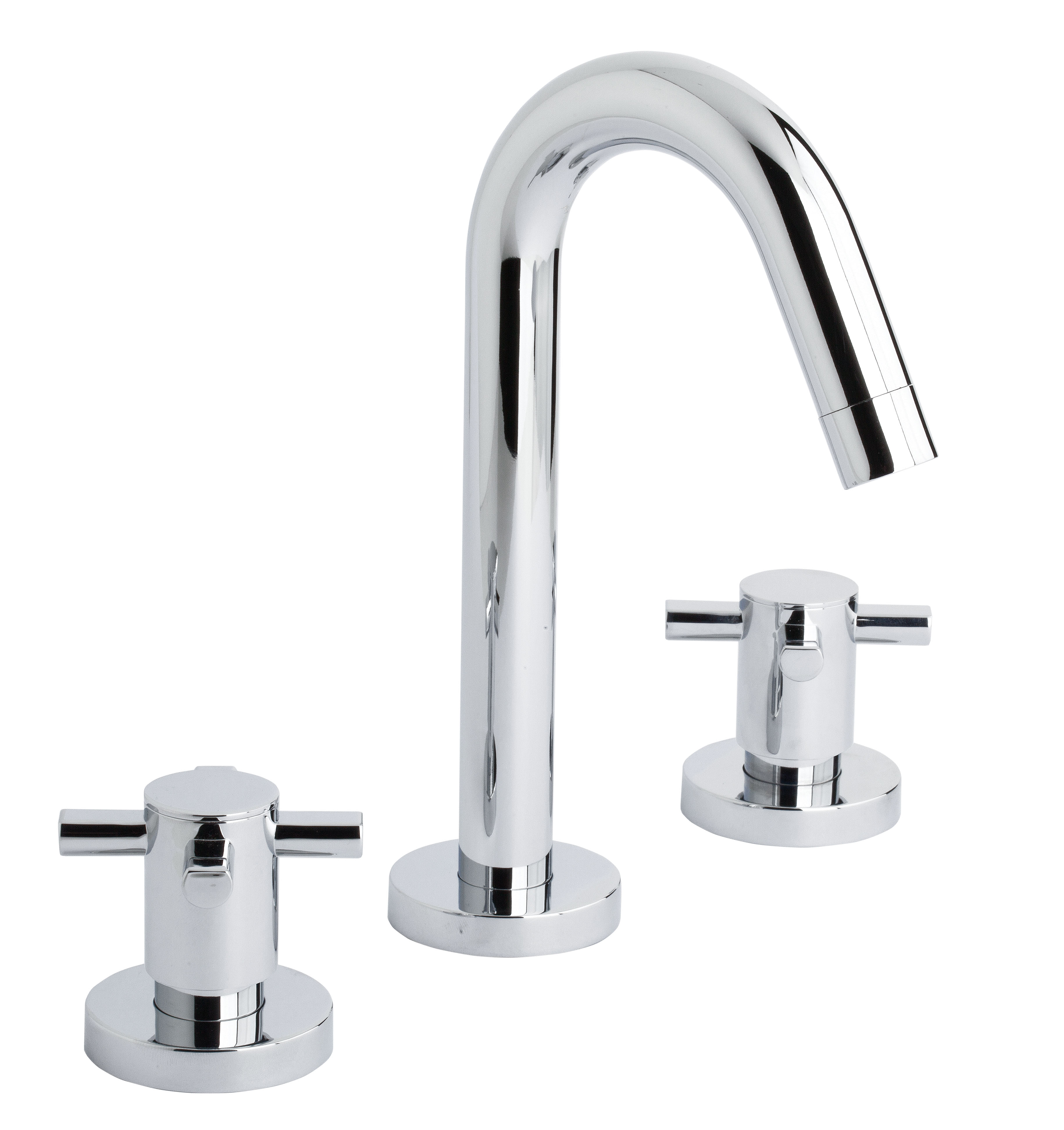 Batería de lavabo caño inclinado