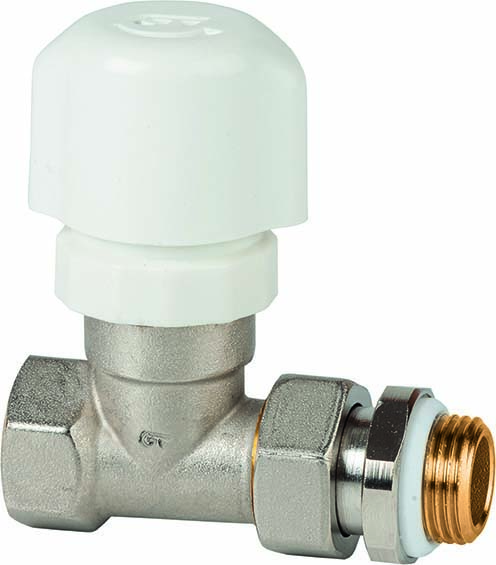 Válvula termostatizable recta para tubo de hierro con GE System