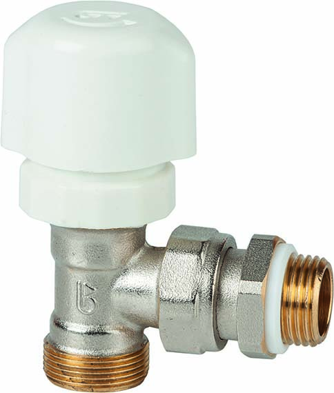 Valvula termostatizable escuadra para tubo de cobre, PEX y Multicapa con GE-System