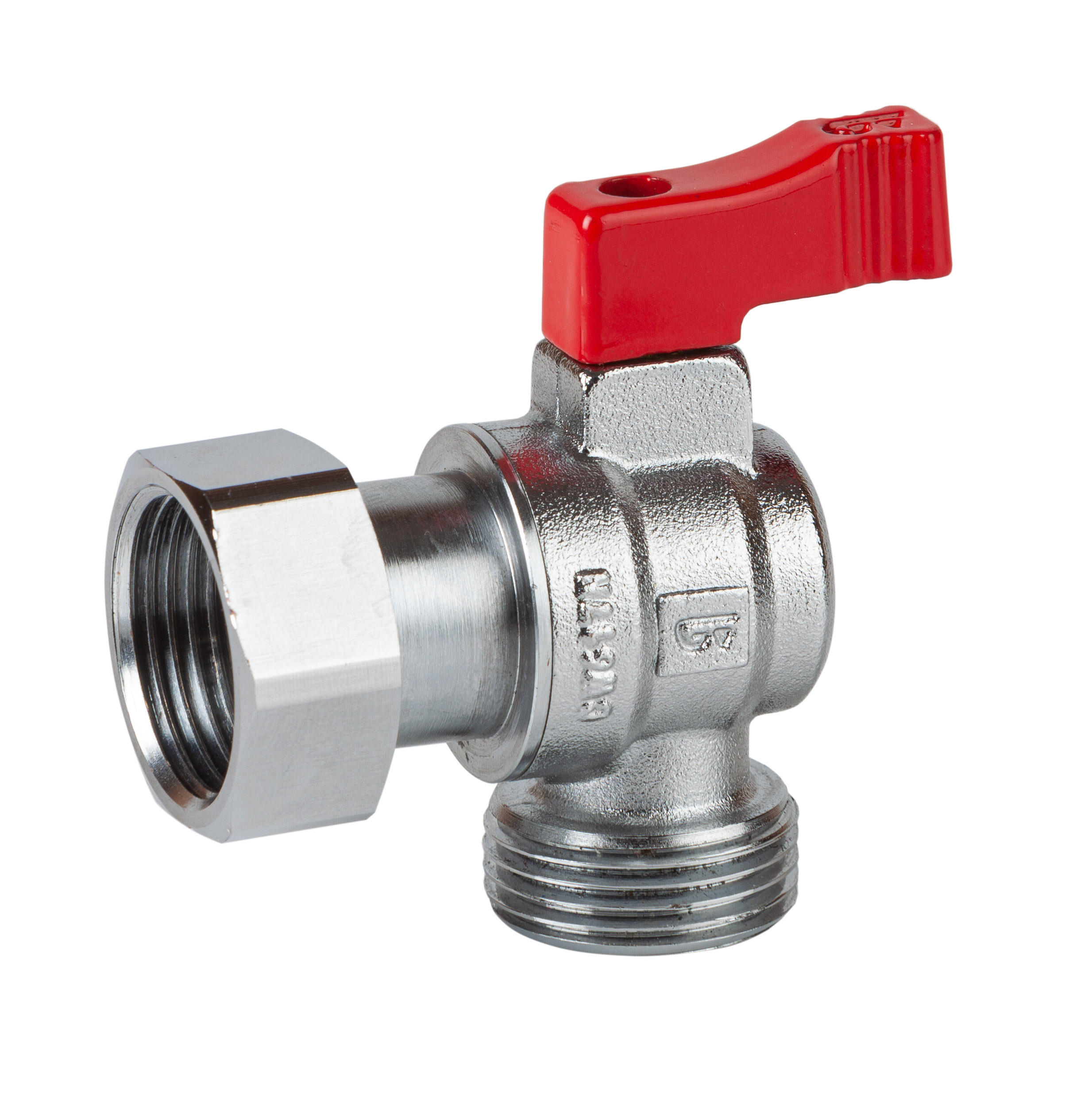 Valvula esfera escuadra con tuerca loca