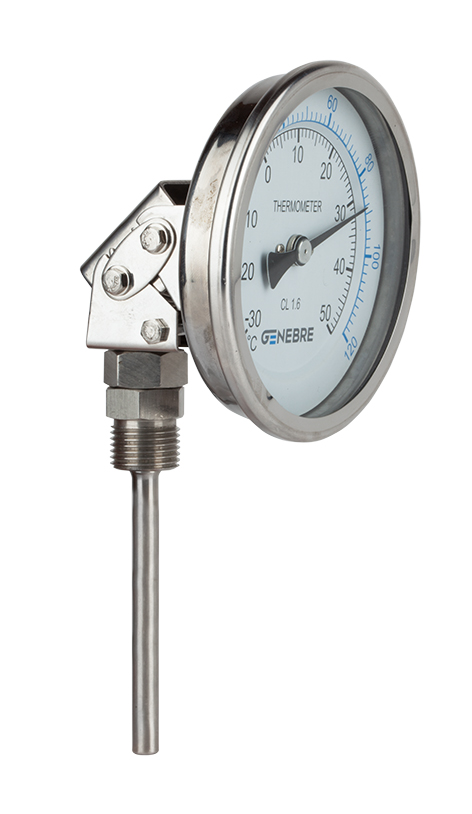 Termómetros bimetálicos inoxidables. Conexión orientable