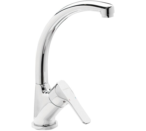 Grifo de cocina monomando caño conformado K8 Cromado