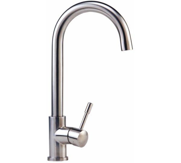 Grifo de cocina monomando inox caño cisne TAU