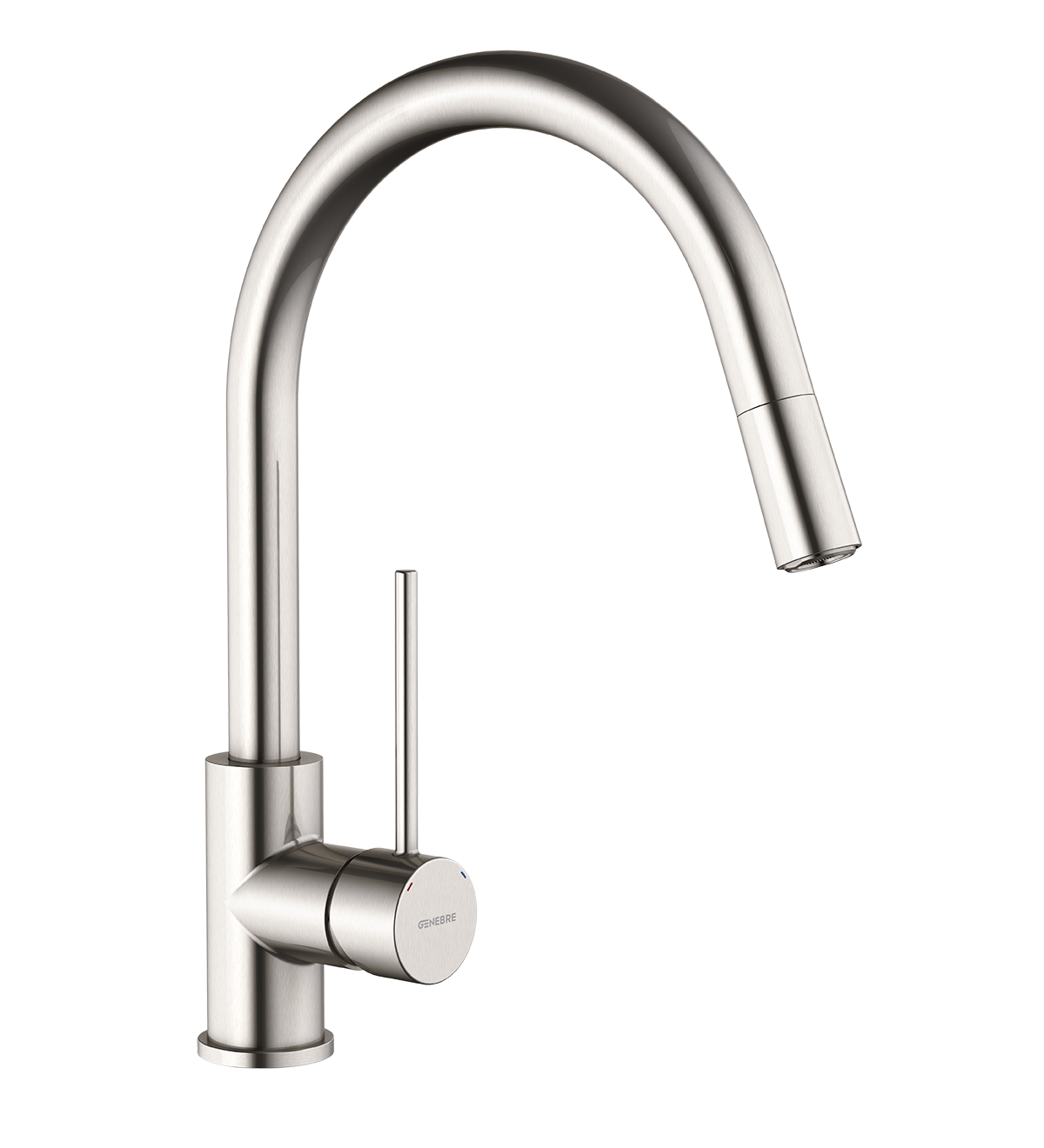 Grifo de cocina monomando Inox caño extraible TAU