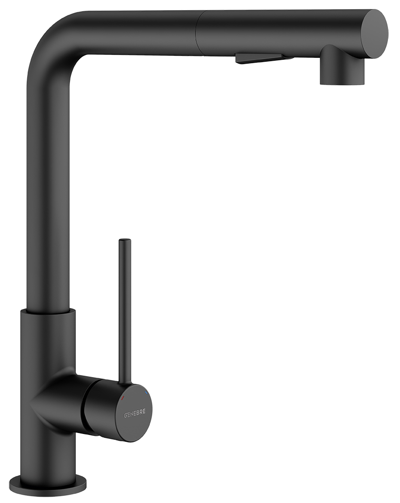 Grifo de cocina monomando caño extraible Negra TAU